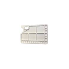 Plastic Rectangular Artist Palette with Thumb Hole - 5 Large & 18 Small Mixing Wells