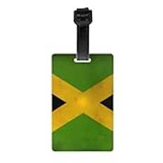 Old Jamaican Flag PVC luggage tag, soft rubber material, light and flexible, information protection, full-width printing, high recognition