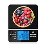 Kitchen Diet Scale, Max 5kg/11Ib Digital Food Nutrition Scale with  Nutrition Facts Display,Tempered Glass Accurate Grams Calculator,Digital  Food Scale