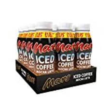 Mars Iced Coffee Mocha Latte 250ml Bottle (Pack of 12), Chocolate Caramel Coffee Flavour, Ready To Drink, No Added Sugar, Vegetarian