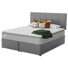 Sealy Abbot Pillowtop Superking 4 Drawer Divan Bed - Grey