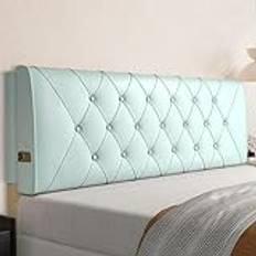 ZZYK Large Headboard Pillow,Wall Mounted Rectangle Headboard Reading Pillow,Wedge Pillowboard Solid Color Headboard Support Upholstered Bed Backrest,Green,Paste/59x23x4In