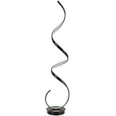Living and Home Black Spiral Floor Lamp - 28 x 141 x 28cm