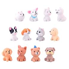 12 pcs mini puppy miniature dog figurines figures for kids themed gifts cartoon