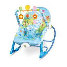 (Blue-Elephant) Baby Infant To Toddler Bouncer Rocker Swing Chair Soft Soothing Vibration Toys