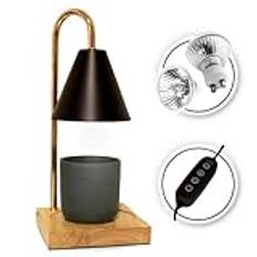 Candle Warmer Lamp Black - Electric Wax Burner with Timer & Dimmer for Candles, Wax Melts & More by Futuro Dynamic