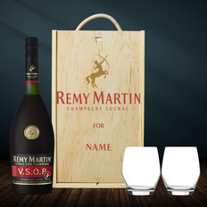 Personalised Remy Martin VSOP Cognac Champagne Gift Set with Glasses