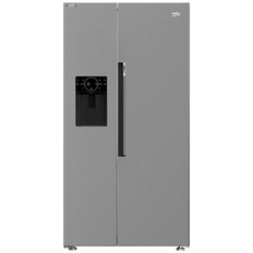 Beko ASP33B32VPS 571 Litre Freestanding American Style Fridge Freezer, Plumbed Water Ice Dispenser, 91cm Wide- Stainless Steel Effect