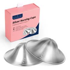 Handmade 999 Silver Nipple Shields, Essential Shields for Breastfeeding, Breast Pain Relief Silver Cups for Nursing Newborns, Silver Nipple Guards and