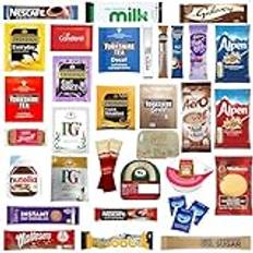 Twinings Nescafe Tetley|Galaxy Hot Chocolate | Kenco Decaf Coffee Sticks | PG Tips Black Tea Hot Drinks | Pick Any 5 Items - Personalised your Choice | Pack of 200 Sachets