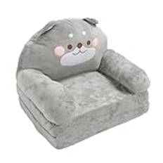 Toddler Folding Sofa Foldable Baby Sofa Cartoon Animal Shape Adorable Multipurpose Gray Indoor (Genericepdkyt5oic-11)