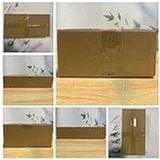 Wsidrnty Bamboo Wooden Cover Plastic Tissue Box Paper Holder Dispenser Home Case 13.5Cm X 13Cm