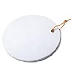 bar@drinkstuff White Marble Round Serving Board 11.8inch / 30cm - Single - Marble Cheese Board, Serving Platter