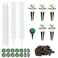 121pcs Seed Pod Kit Compatible with Aerogarden, Hydroponics Garden Accessories for Growing System, Grow Anything Kit with 30 Grow Sponges, 30 Grow Baskets, 30 Grow Domes, 30 Pod Labels, 1 Dispenser