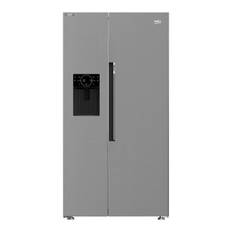 Beko HarvestFresh 571 Litre Freestanding American Fridge Freezer with  Plumbed Ice and Water Dispenser - Stainless Steel - Stainless steel