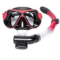 Snorkel Mask Set,Snorkeling Set With Diving Mask & Dry Snorkel, Scuba Diving, Adjustable Head Straps, Easy Breathing With Dry Top Snorkel, Suitable For Men, Women, Adult