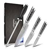 Nanfang Brothers Knife Set Damascus 9 Pieces with Knife Stand NEW From  JAPAN