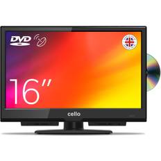 Cello 16″ TV/DVD Made in UK (2024), Freeview, FreeSat & “Pitch Perfect” Speakers | Small TV for Kitchen | TV with Built-in DVD player for Homes, Small spaces [Energy Class E] – C1624F