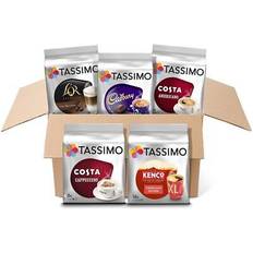 Tassimo variety box costa, kenco, cadbury & l'or coffee pods (pack of 5, total