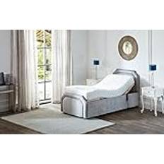 Breeze Mobility Supreme Electric Adjustable Bed with Royal Headboard & Footend, Premium Memory Foam, 25 Year Warranty (Royal Cream, 3ft Single)
