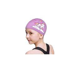 Kids Swim Caps for Kids Children Boys and Girls Aged 28 Baby Waterproof Bathing Caps for Long and Short Hair Purple