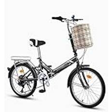 Folding City Bike Bicycle,7-Speed Folding Bicycle High Carbon Steel Compact Folding Bicycle for Adults,Full Suspension Bicycle for Teens,Adults