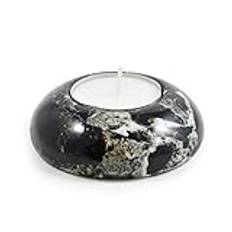 Black Marble Dome Tea Light Candle Holder