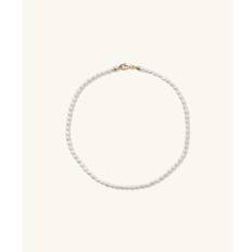 Micro Pearl Anklet - yellow