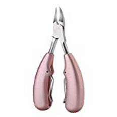 Rose Gold Toe Nail Clippers for Thick Nails, Stainless Steel Toenail Clippers Ingrown and Cuticle Nipper Trimmer, Ergonomic Grips