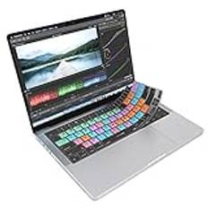 JCPal Final Cut Pro Shortcut Guide Keyboard Cover for 2021/2023 M1/M2/M3 Apple MacBook Pro 14 inch and MacBook Pro 16 inch, 2022/2024 MacBook Air 13 inch, 2023/2024 MacBook Air 15 inch (US-Layout)