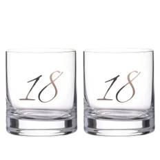 18 Lettering 310ml Lead Free Crystal Whiskey Glass (9.0 H x 8.0 W cm)