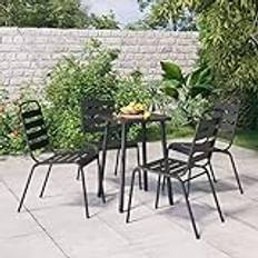 LAPOOH 5 Piece Garden Dining Set Anthracite Steel,Patio Dining Sets,Table Chairs Outdoor,Garden Furniture,Garden Dining Set(SPU:3187986)