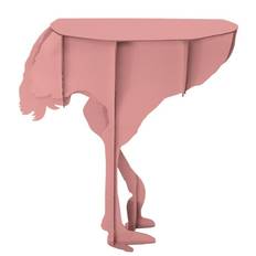 Diva Ostrich Wall Console Table - Pink - iBride