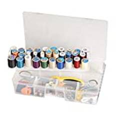 ArtBin Lutions Sewing Supply System with Lift-Out Thread Spool Tray, [1] Plastic Storage Case, Clear, Polypropylene (PP)