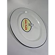 Falcon 1 x Enamel Oval Enamel Plate Platter Serving Dish 36cm