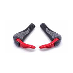 (a-red) Bicycle Grips Mountain Bike Cover Vice to Handle Sets Horn Bicycle Handle Mountain bike horn horn handle aluminum alloy grip