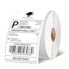 Phomemo 4×6inch Direct Thermal Labels,DHL Shipping Barcode Labels,102mm×152mm White Postage Address Label for Thermal Printer,Compatible with Munbyn,Zebra,Jadens,Nelko,Itari,etc(1Roll,500Sheets)