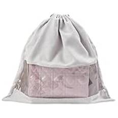 Dustproof Drawstring Storage Pouch,Drawstring Bags with Transparent Window | Soft Fleece Dust Cover and Drawstring Storage Pouch for Shoes Purse