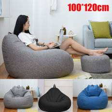 Extra large bean bag chairs sofa cover indoor lazy lounger couch cover 100120cm
