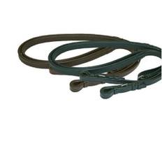 Horseware Ireland Rambo Micklem Rubber Reins Black Brown Pony Horse - Black / Pony