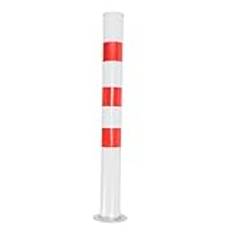 Leapiture 29.5in Height 3in Diameter Parking Bollard Access Control Bollard Removable Parking Bollard for Controlling Vehicle Access (Red White)