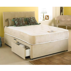 Monarch 5ft King Size Divan Bed with 1000 Pocket Sprung Memory Foam Mattress