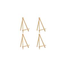 4 Pack Wooden Tabletop Art Display Easel - 30cm/12 Inches - Small Natural Pine Wood Tripods for Displaying Canvas