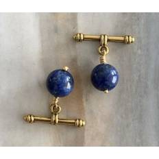 Lapis lazuli and gold cuff links (brand hand made in london)