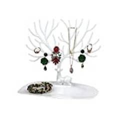 Ring Holder Necklace Holder Jewellery Storage Jewellery Stand Tree Necklace Hanger Earring Stand Necklace Tree Jewellery Organiser Hanging white