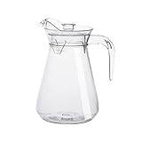  NETANY 50oz Water Carafe with Flip Top Lid, Clear Plastic  Pitcher for Iced Tea, Juice, Lemonade, Milk, Cold Brew, Mimosa Bar - Juice  Containers with Lids for Fridge - Set of