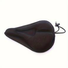 Bike Seat Cushion Cover, Gel Padded Bicycle Seat Covers Cushion For Bicycle Saddles, Comfortable Gel Bike Replacement - Black