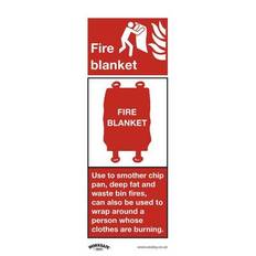 Sealey SS53P10 Safe Conditions Safety Sign - Fire Blanket - Rigid Plastic - Pack Of 10