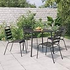 Lechnical 5 Piece Garden Dining Set Anthracite Steel,Patio Dining Sets,Table Chairs Outdoor,Garden Furniture,Garden Dining Set-3187988