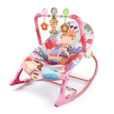 (Pink-Giraffe) Baby Infant To Toddler Bouncer Rocker Swing Chair Soft Soothing Vibration Toys